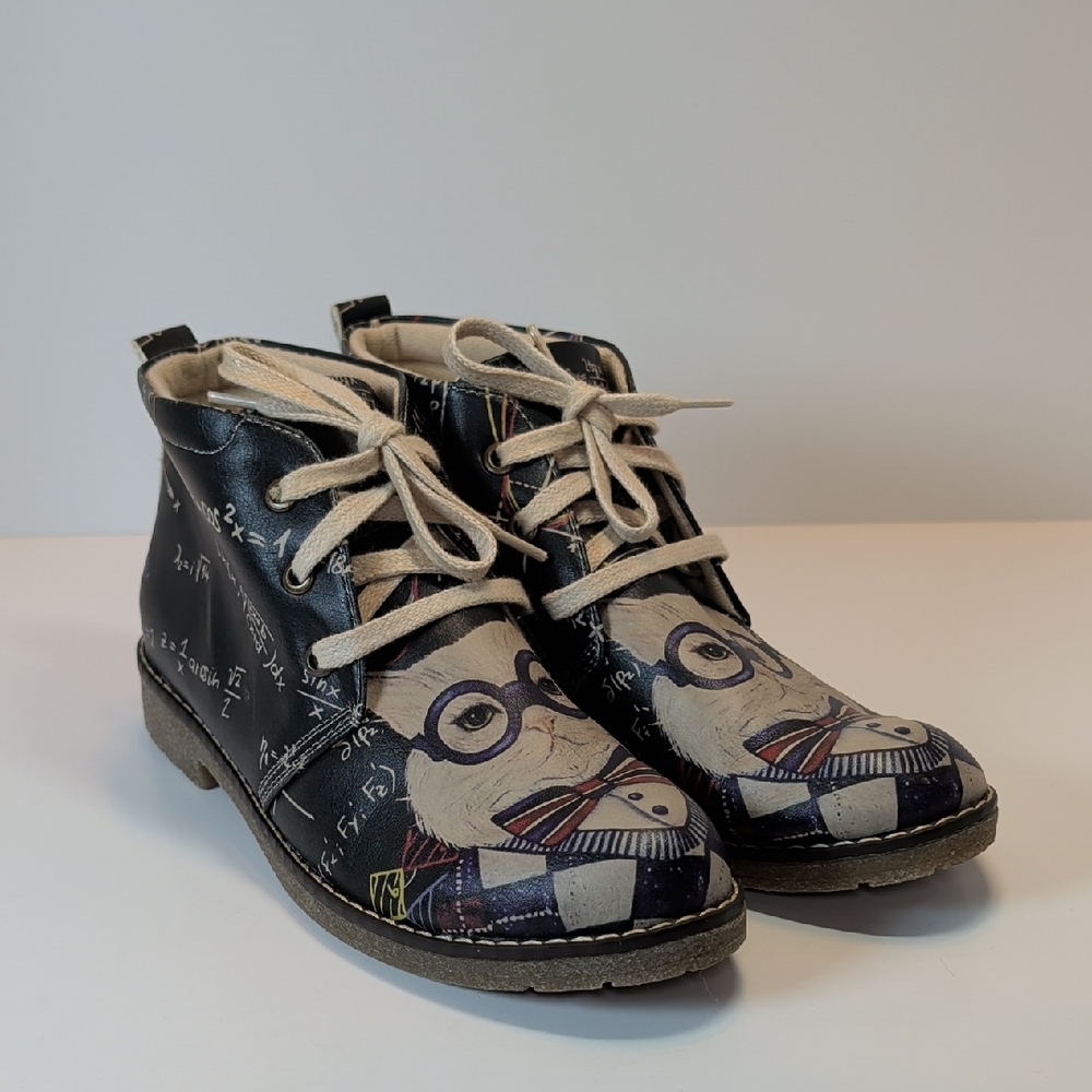 Goby Cat Math Lace-Up Ankle Boots Size EU 38 - US Size 7.5 - Picture 3 of 16